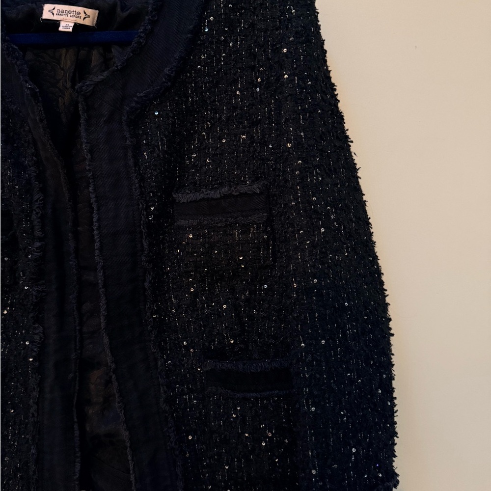 Nanette Lepore Black Tweed Blazer - Picture 8 of 15
